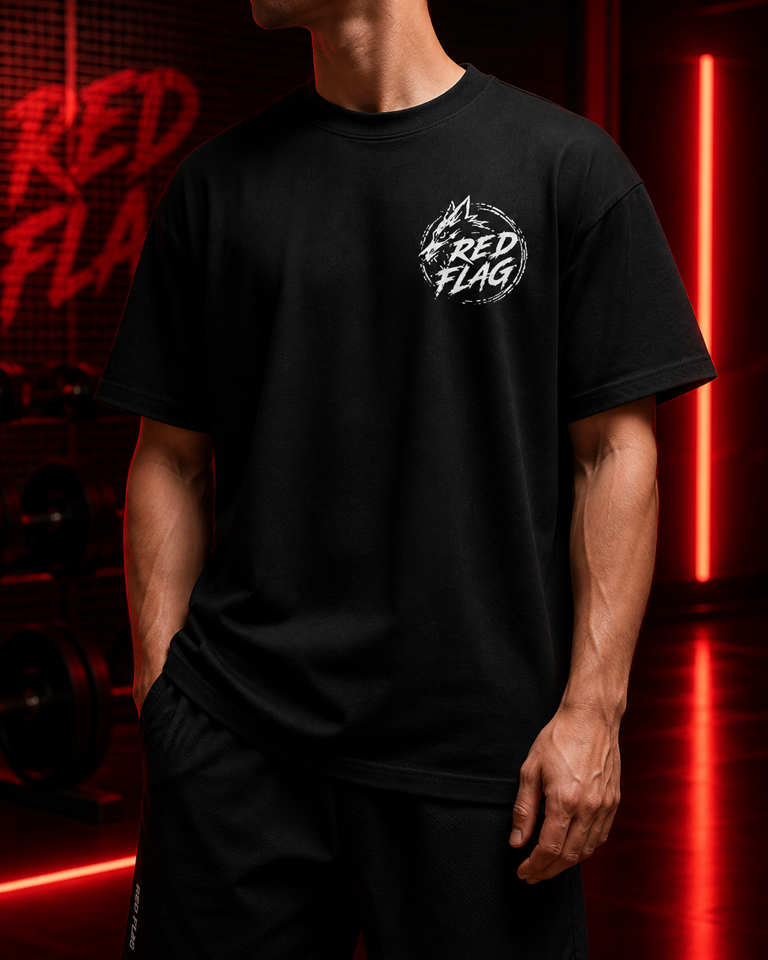 T-shirt Oversize RED FLAG – Signature Urban Fit