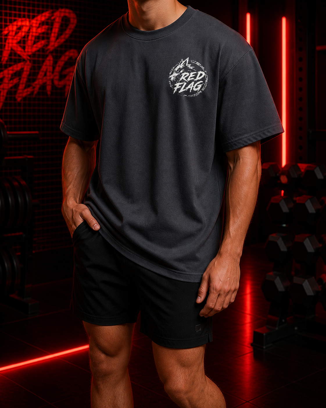T-shirt Oversize RED FLAG – Signature Urban Fit