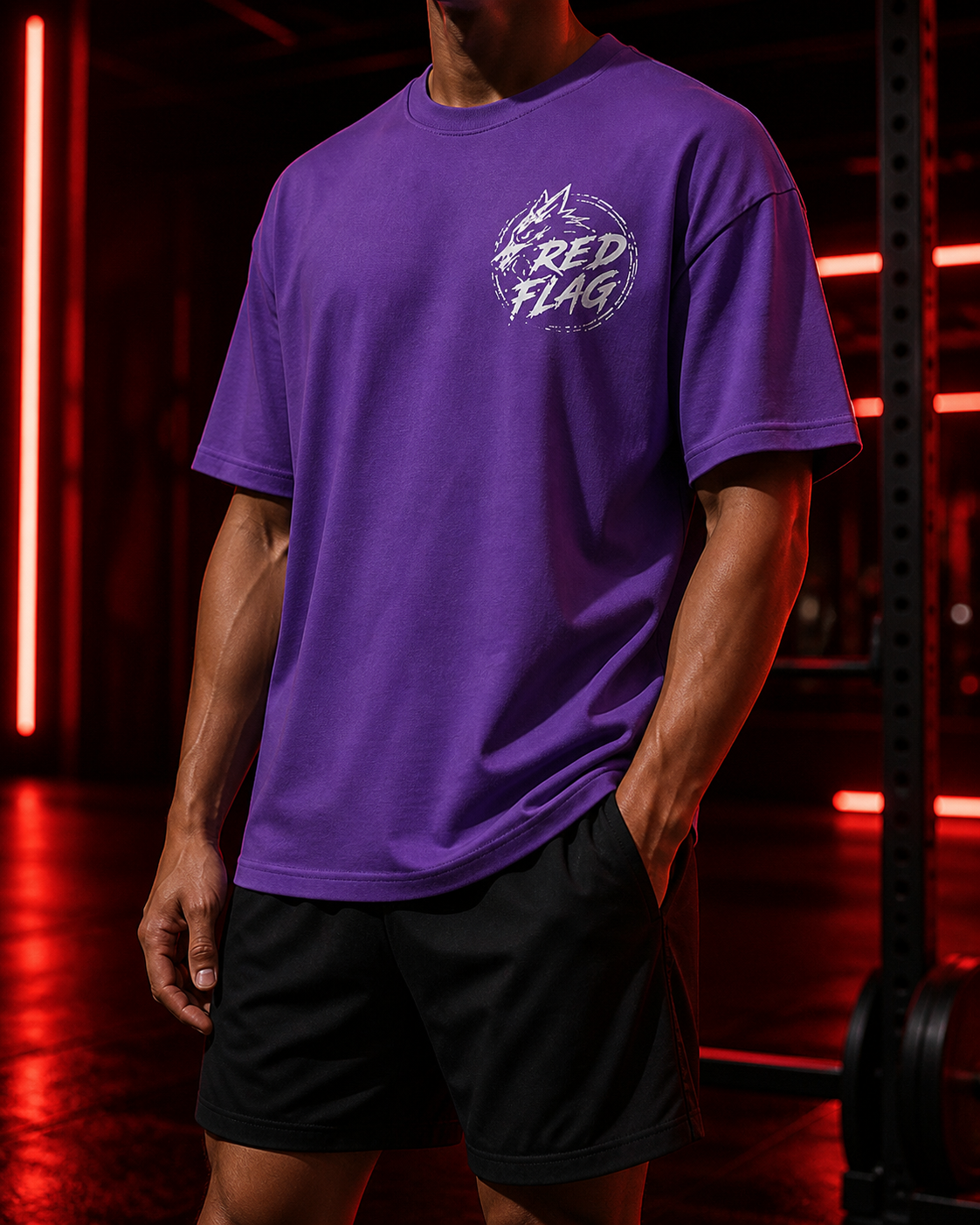 T-shirt Oversize RED FLAG – Signature Urban Fit