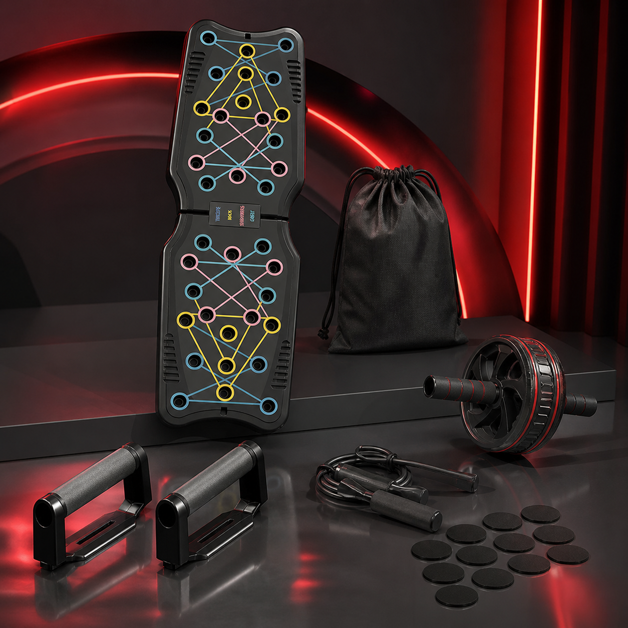 Planche de Pompes RED FLAG – Push Up Pro